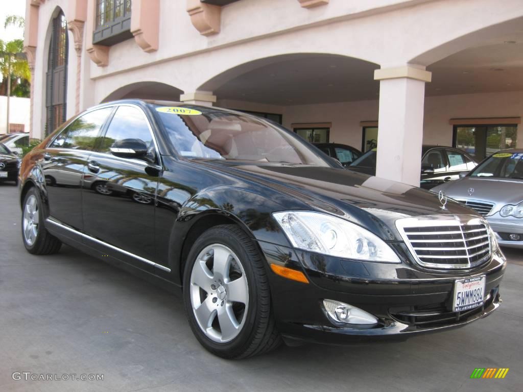 2007 S 550 Sedan - Black / Black photo #1