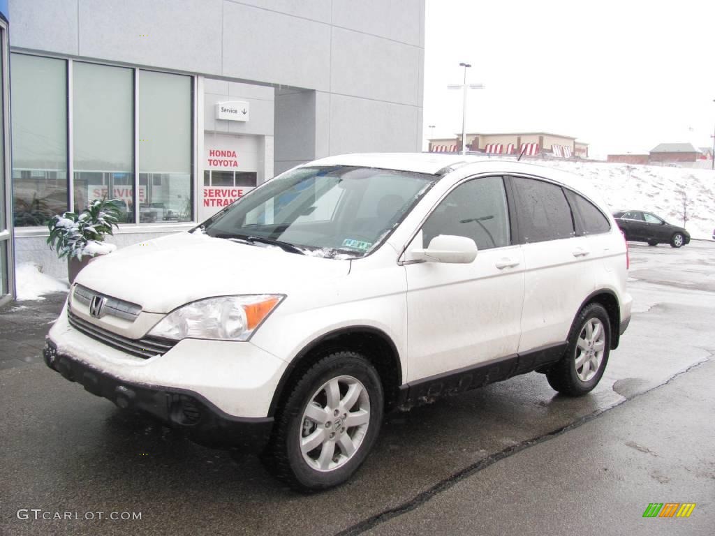 2008 CR-V EX-L 4WD - Taffeta White / Gray photo #2
