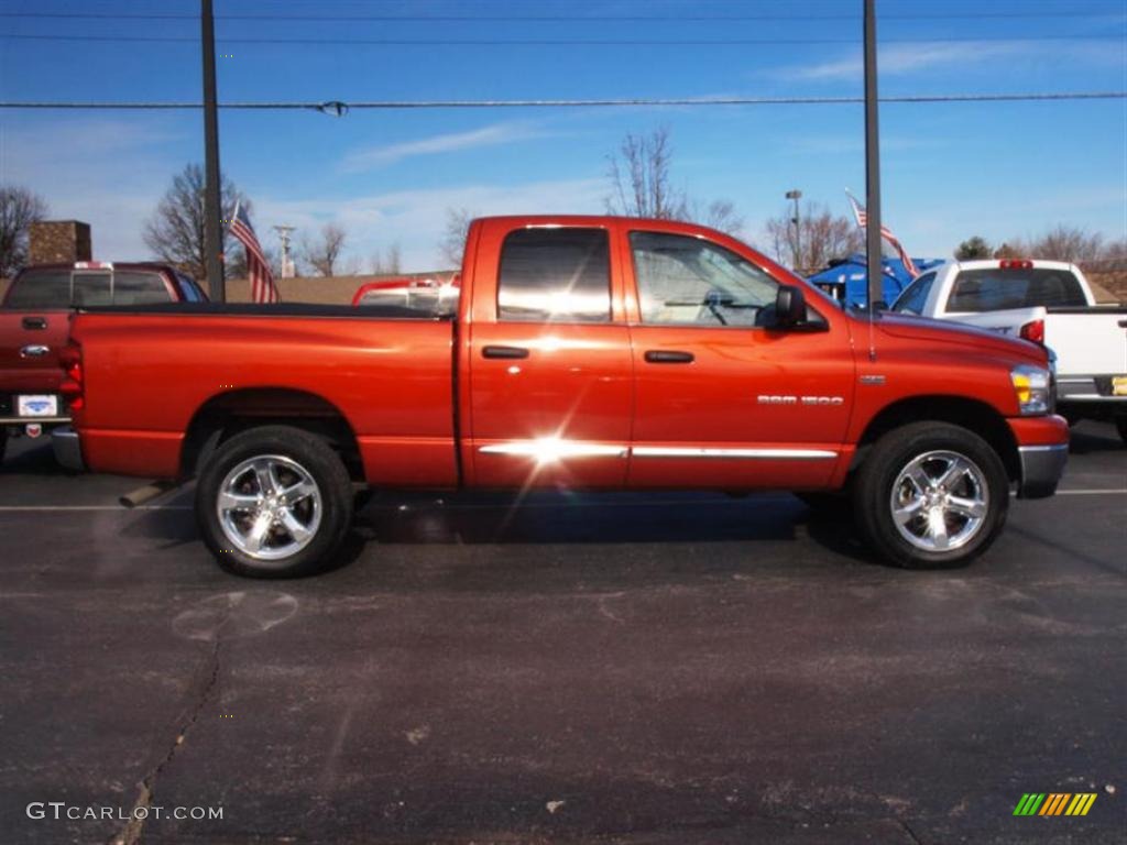 2007 Ram 1500 Big Horn Edition Quad Cab 4x4 - Sunburst Orange Pearl / Medium Slate Gray photo #1