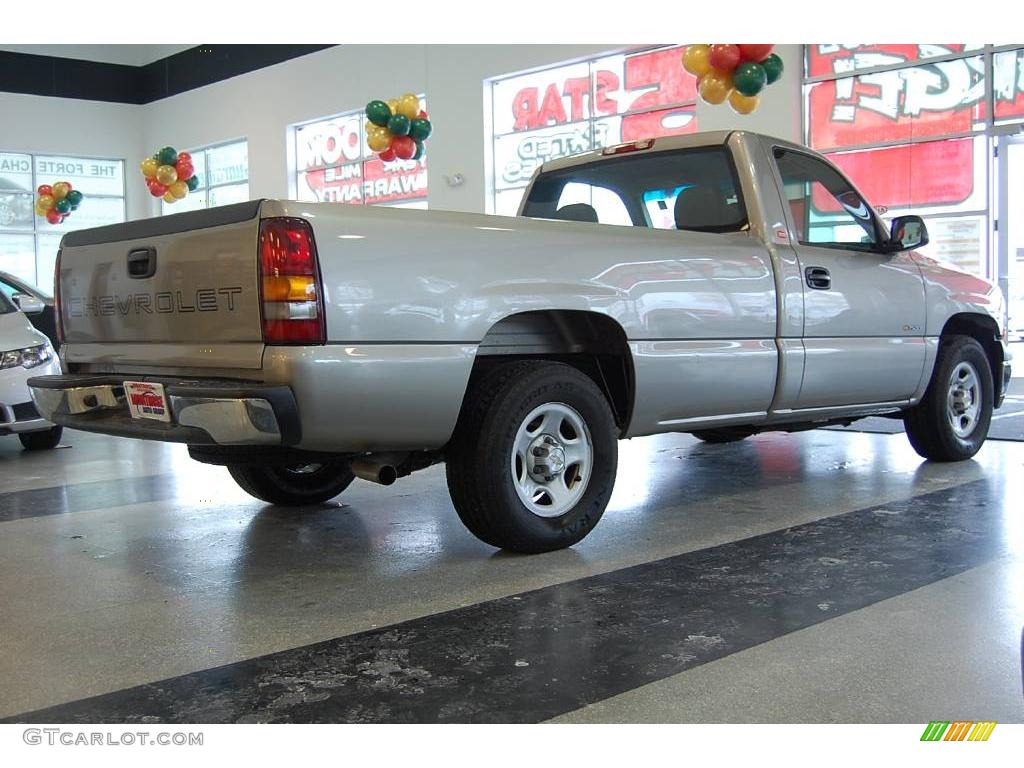 2002 Silverado 1500 LS Regular Cab - Light Pewter Metallic / Graphite Gray photo #9