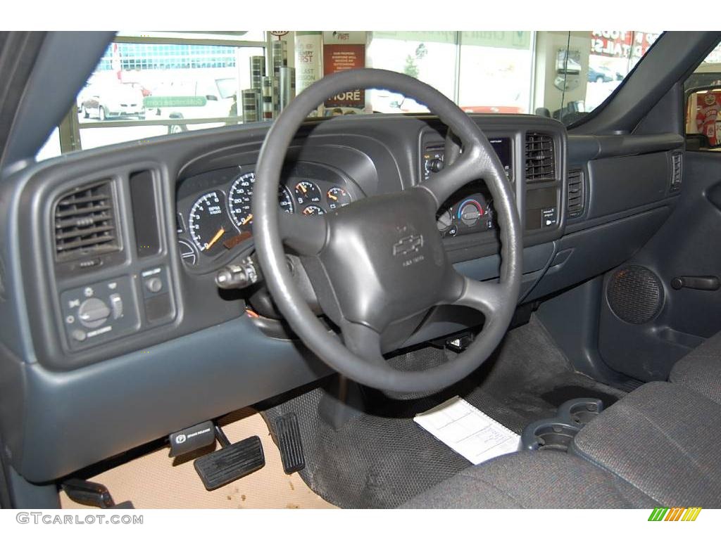 2002 Silverado 1500 LS Regular Cab - Light Pewter Metallic / Graphite Gray photo #13