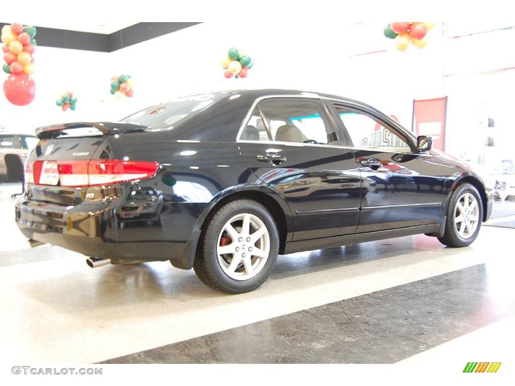 2003 Accord EX V6 Sedan - Nighthawk Black Pearl / Gray photo #7