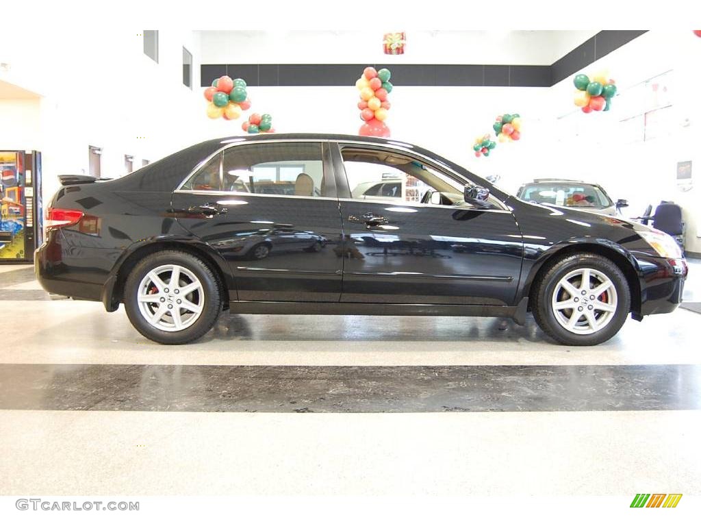 2003 Accord EX V6 Sedan - Nighthawk Black Pearl / Gray photo #8