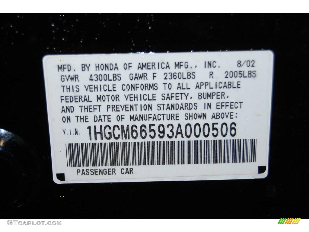 2003 Accord EX V6 Sedan - Nighthawk Black Pearl / Gray photo #58