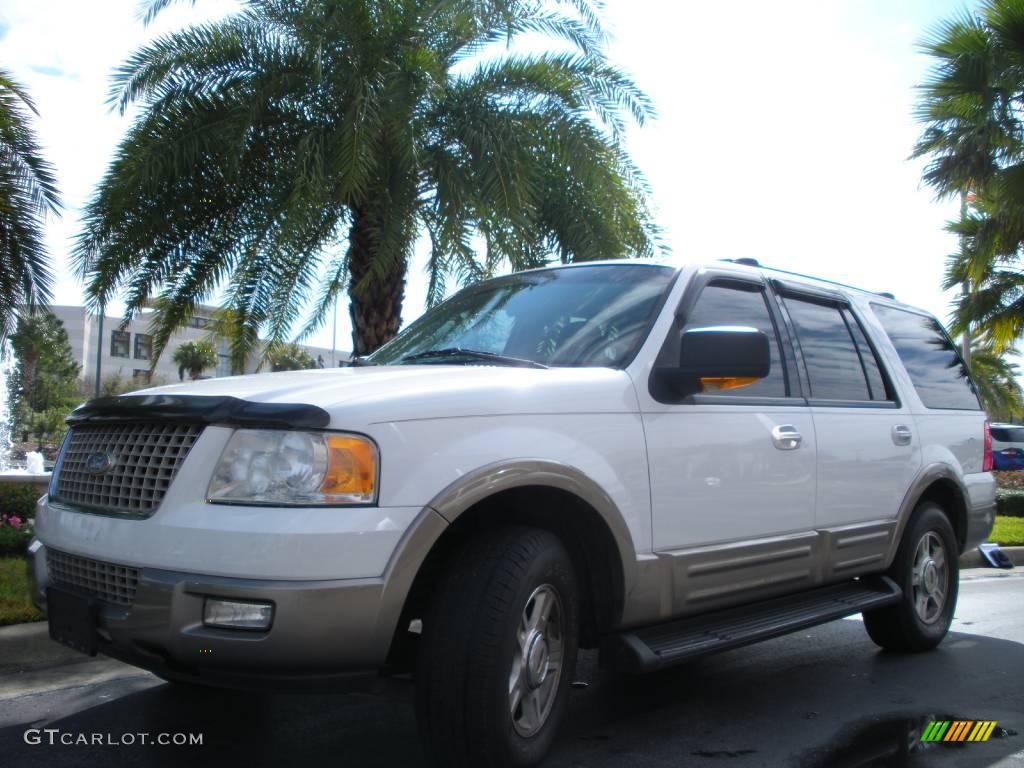 2003 Expedition Eddie Bauer - Oxford White / Medium Parchment photo #2