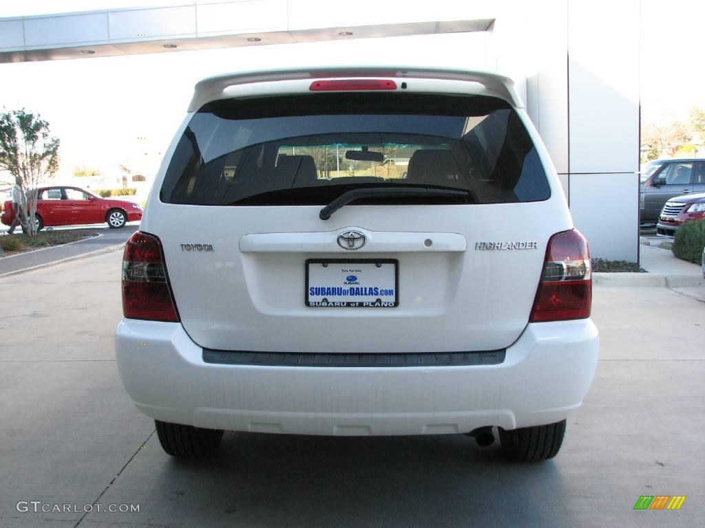 2004 Highlander I4 - Super White / Ivory photo #6