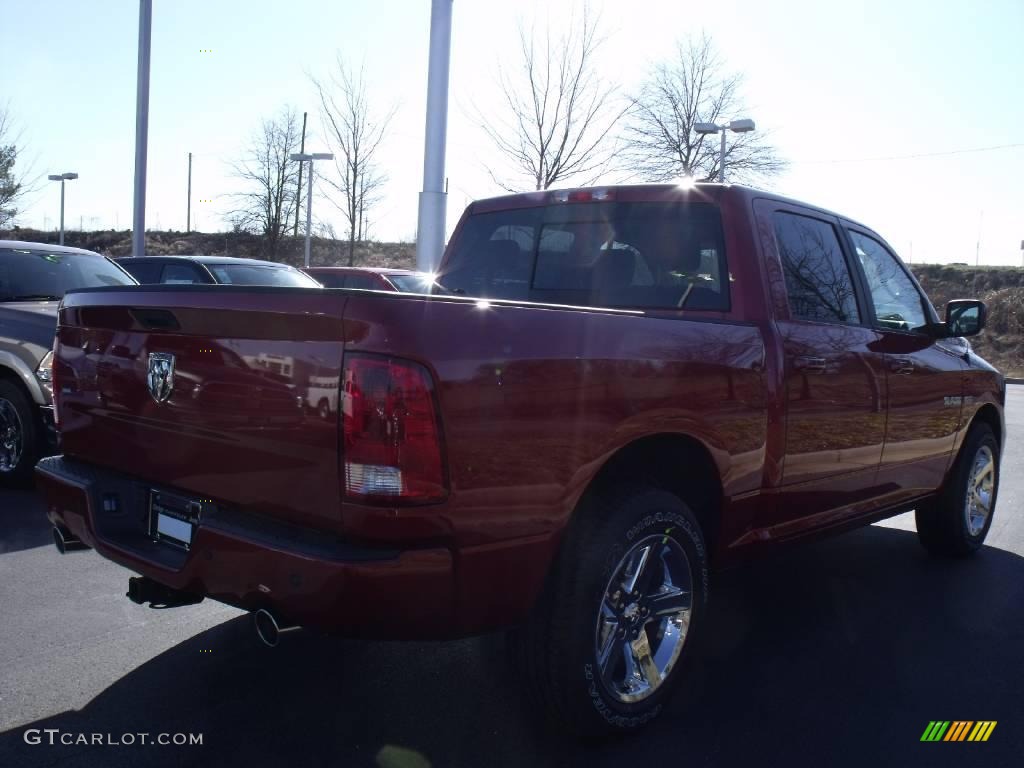 2010 Ram 1500 SLT Crew Cab - Inferno Red Crystal Pearl / Dark Slate Gray photo #3