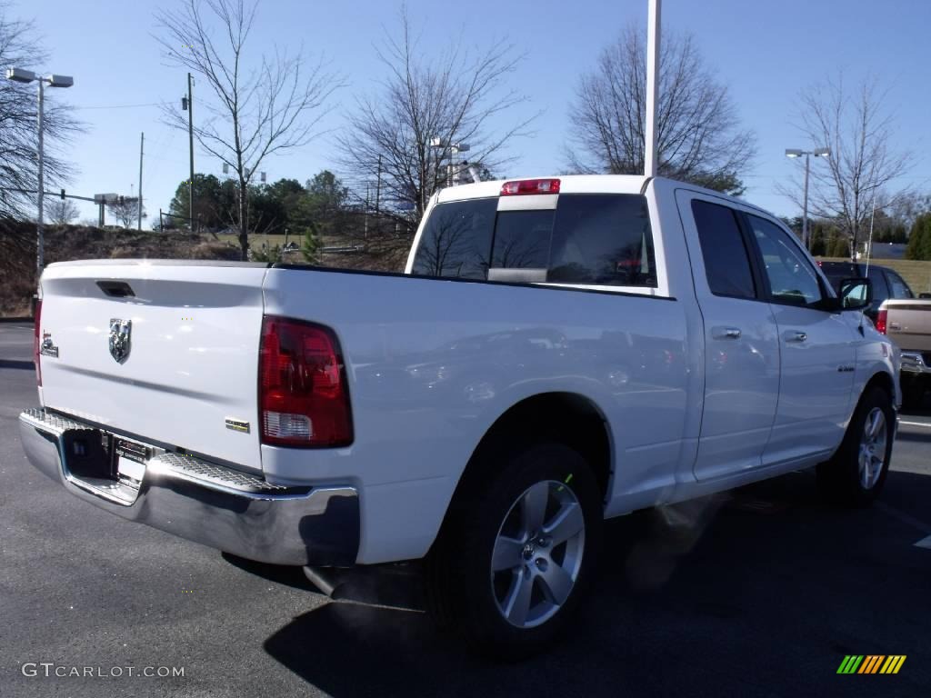 2010 Ram 1500 SLT Quad Cab - Stone White / Dark Slate/Medium Graystone photo #3