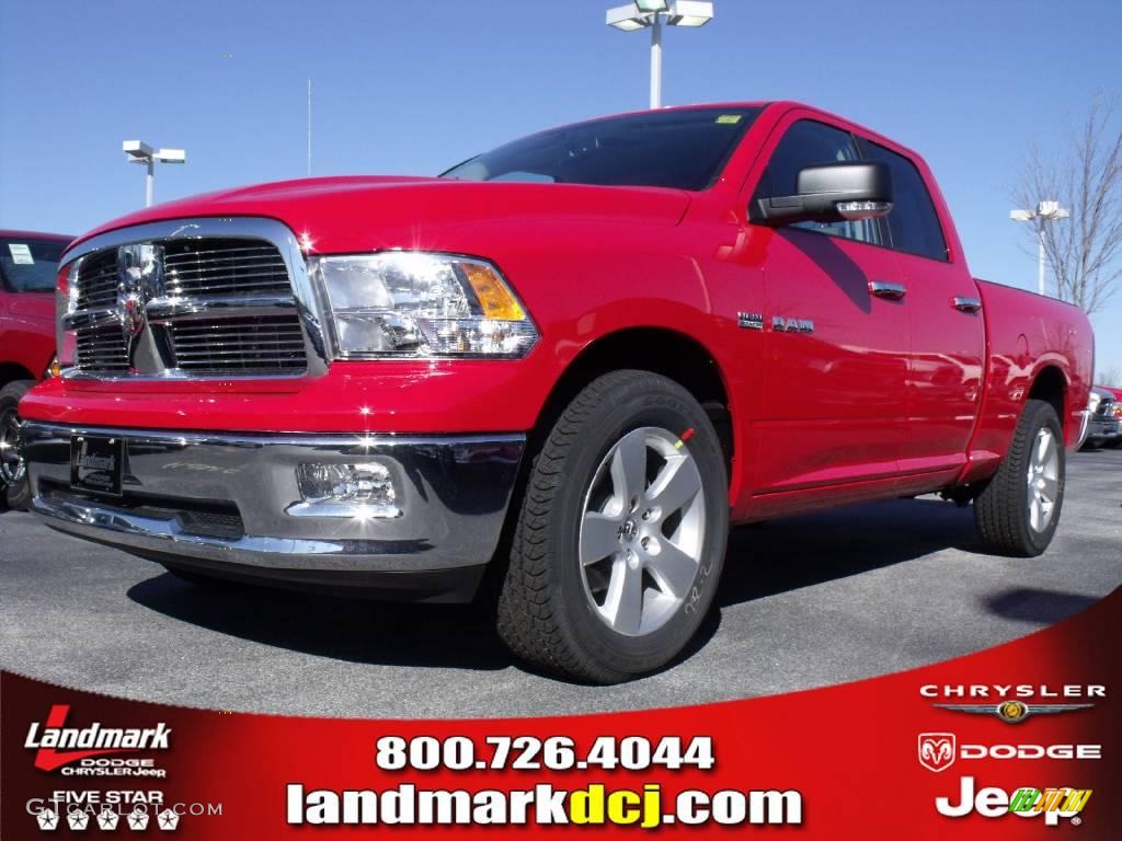 2010 Ram 1500 Big Horn Quad Cab - Flame Red / Dark Slate/Medium Graystone photo #1