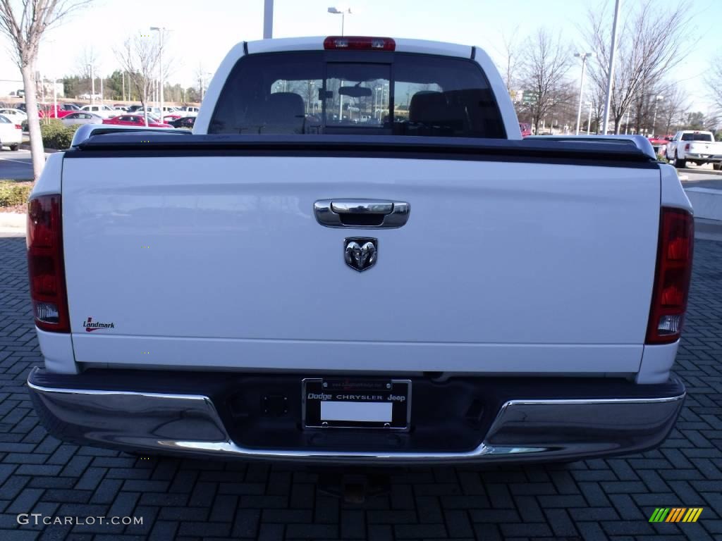 2005 Ram 1500 SLT Quad Cab - Bright White / Taupe photo #4