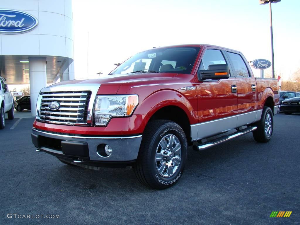 2010 F150 XLT SuperCrew 4x4 - Red Candy Metallic / Medium Stone photo #6