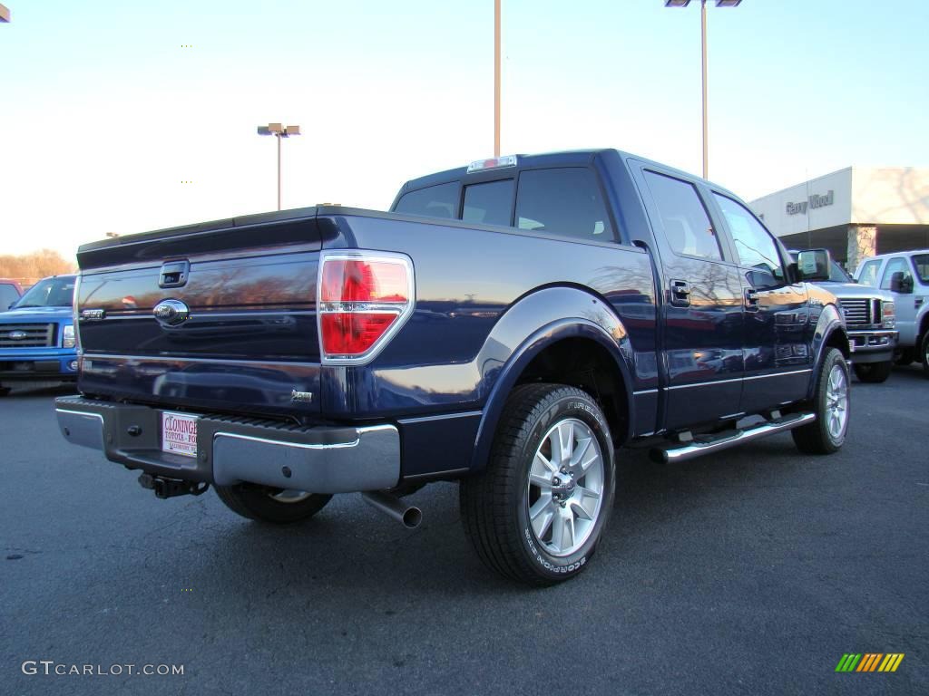 2010 F150 Lariat SuperCrew - Dark Blue Pearl Metallic / Black photo #3
