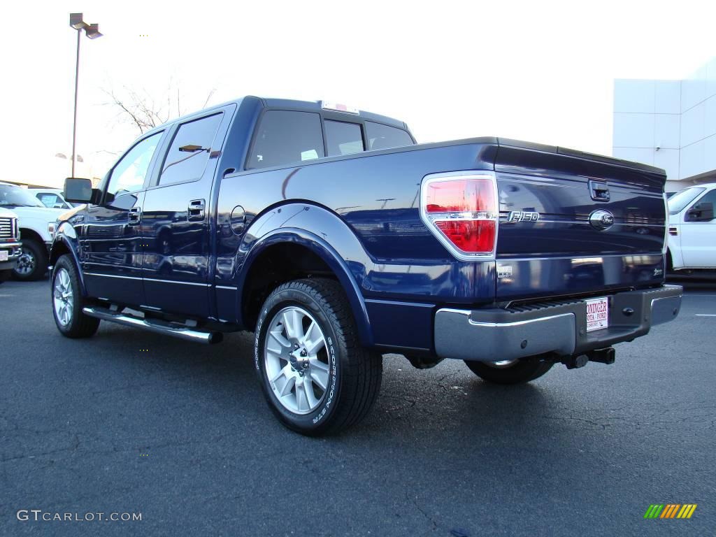 2010 F150 Lariat SuperCrew - Dark Blue Pearl Metallic / Black photo #31