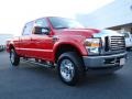 2010 Vermillion Red Ford F250 Super Duty Lariat Crew Cab 4x4  photo #1