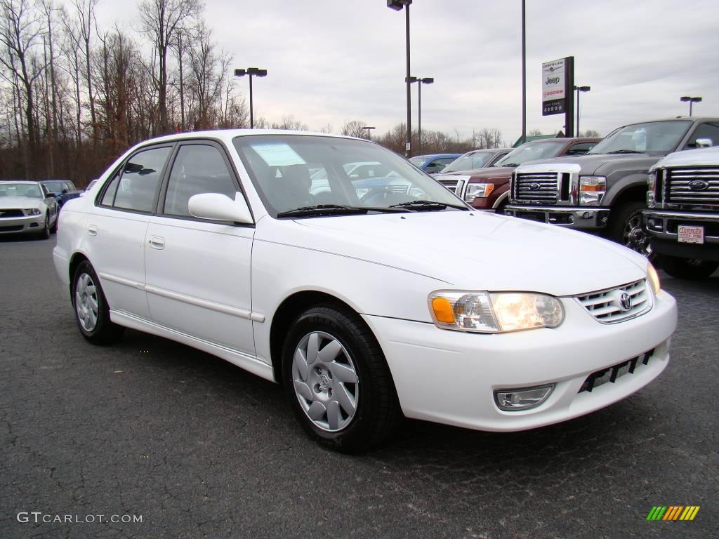 2001 Corolla S - Super White / Light Charcoal photo #1