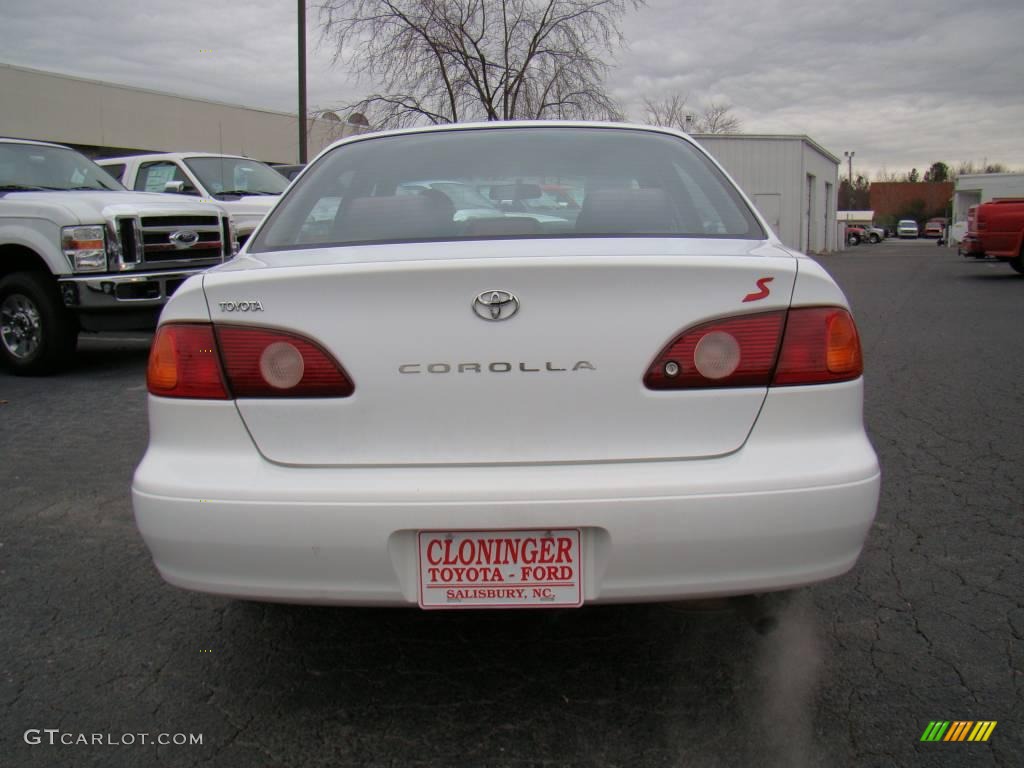 2001 Corolla S - Super White / Light Charcoal photo #4