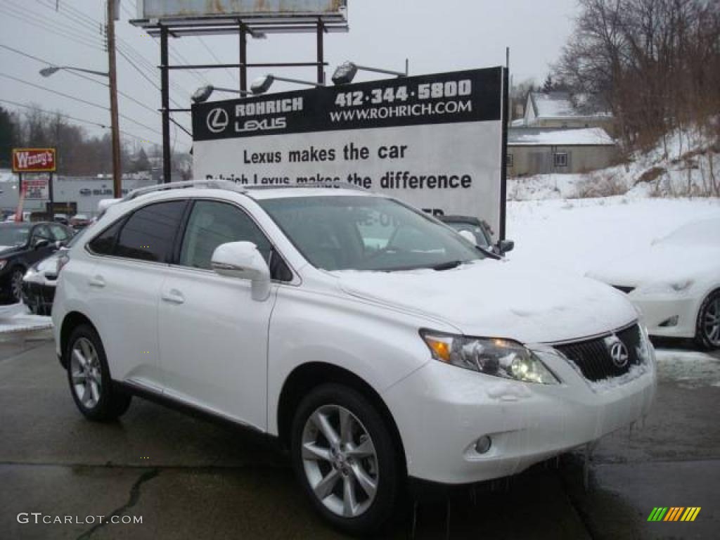 2010 RX 350 AWD - Starfire White Pearl / Parchment/Brown Walnut photo #1