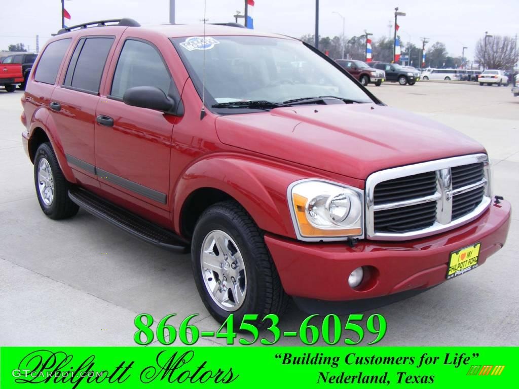 2006 Durango SLT - Inferno Red Crystal Pearl / Dark Slate Gray/Light Slate Gray photo #1