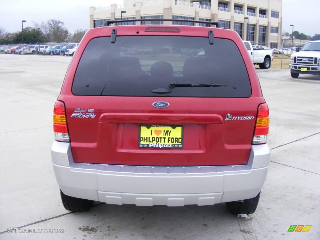 2006 Escape Hybrid - Redfire Metallic / Medium/Dark Flint photo #4