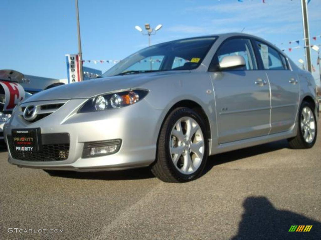 2008 MAZDA3 s Grand Touring Sedan - Sunlight Silver Metallic / Black photo #1