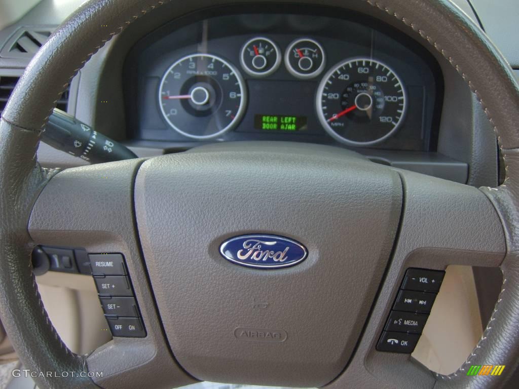 2008 Fusion SEL V6 - Dune Pearl Metallic / Camel photo #15