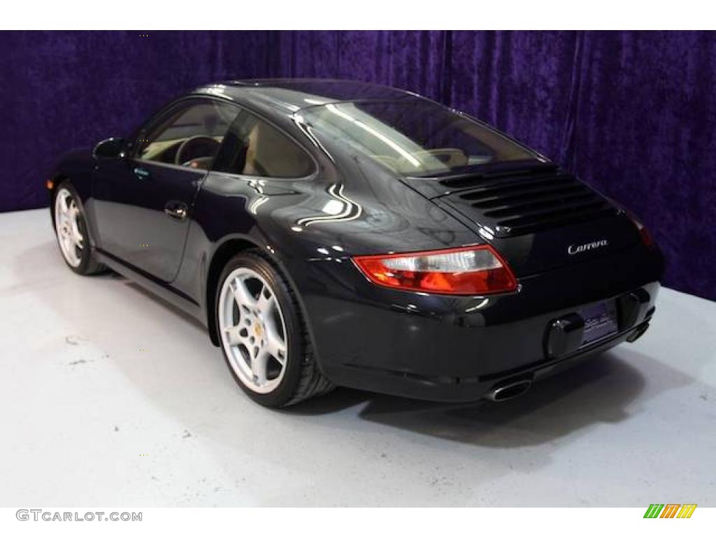 2007 911 Carrera Coupe - Basalt Black Metallic / Sand Beige photo #3