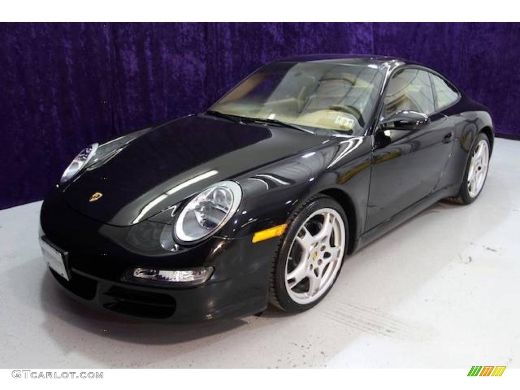 2007 911 Carrera Coupe - Basalt Black Metallic / Sand Beige photo #39