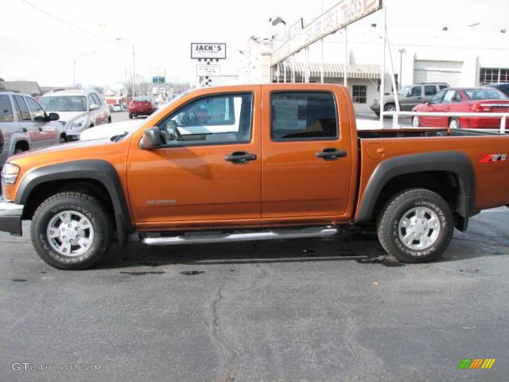 2005 Colorado LS Crew Cab - Sunburst Orange Metallic / Medium Dark Pewter photo #1