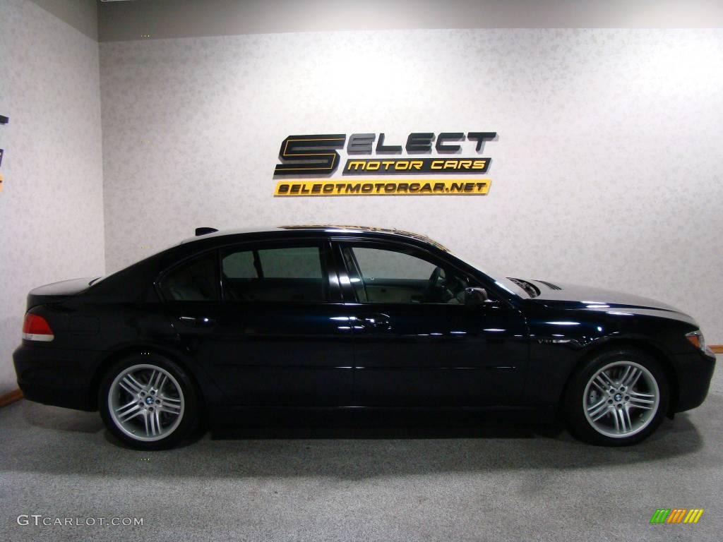 2008 7 Series 760Li Sedan - Azurite Black Metallic / Platinum photo #4