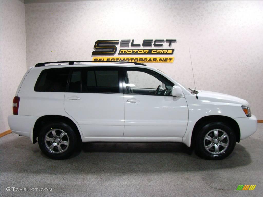 2004 Highlander V6 4WD - Super White / Ash photo #4