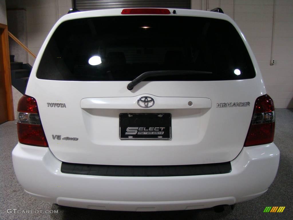 2004 Highlander V6 4WD - Super White / Ash photo #5