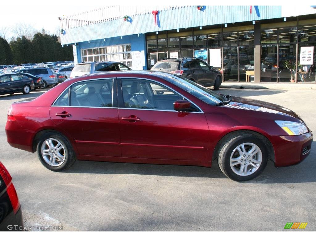 2006 Accord EX-L Sedan - Redondo Red Pearl / Gray photo #4