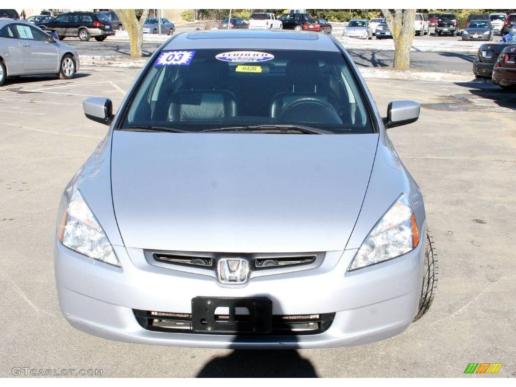 2003 Accord EX-L Sedan - Satin Silver Metallic / Black photo #2