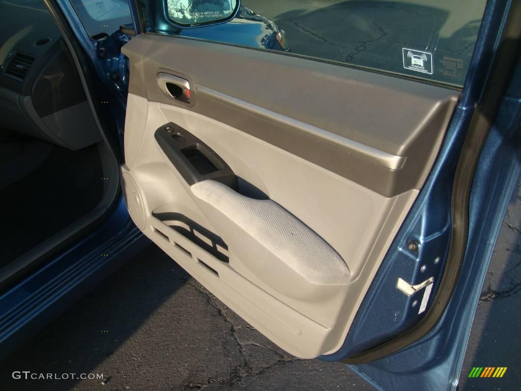 2007 Civic EX Sedan - Atomic Blue Metallic / Gray photo #15