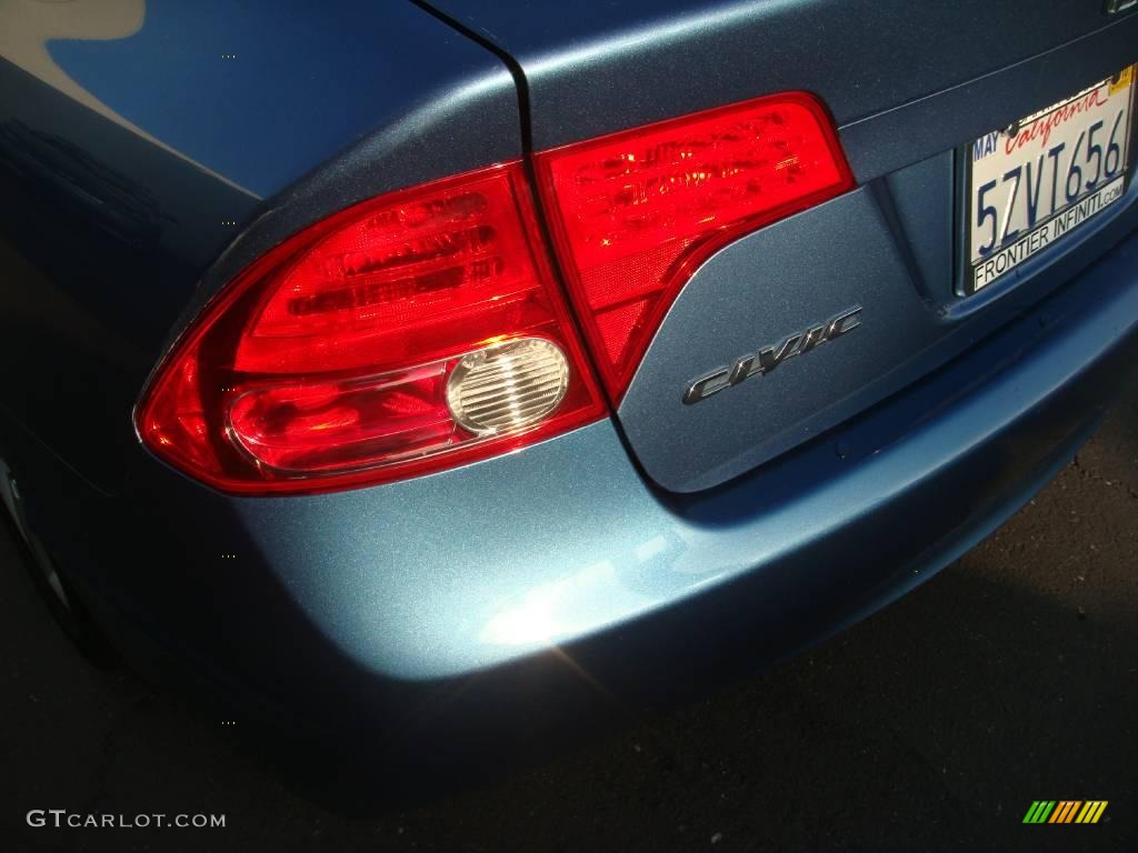 2007 Civic EX Sedan - Atomic Blue Metallic / Gray photo #23
