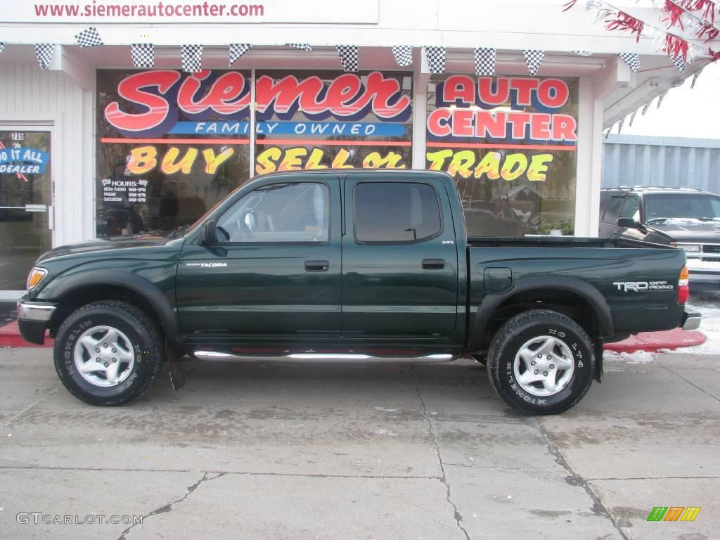 2001 Tacoma V6 PreRunner TRD Double Cab - Imperial Jade Green Mica / Charcoal photo #1
