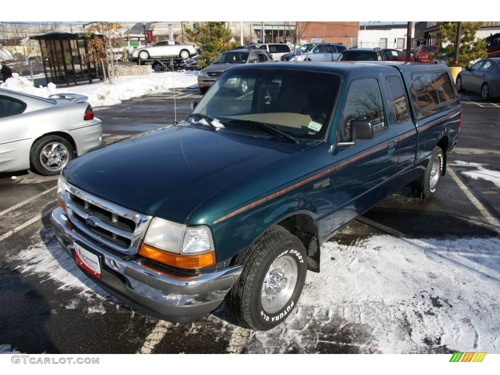 1998 Ranger XLT Extended Cab - Deep Emerald Green Metallic / Medium Prairie Tan photo #1