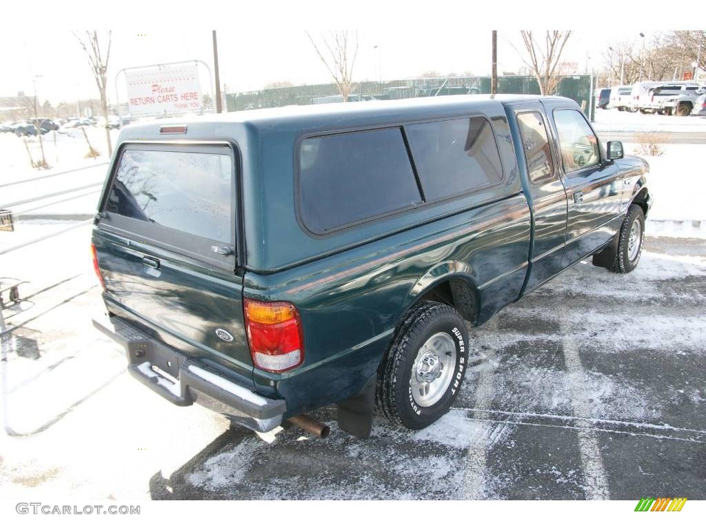 1998 Ranger XLT Extended Cab - Deep Emerald Green Metallic / Medium Prairie Tan photo #4