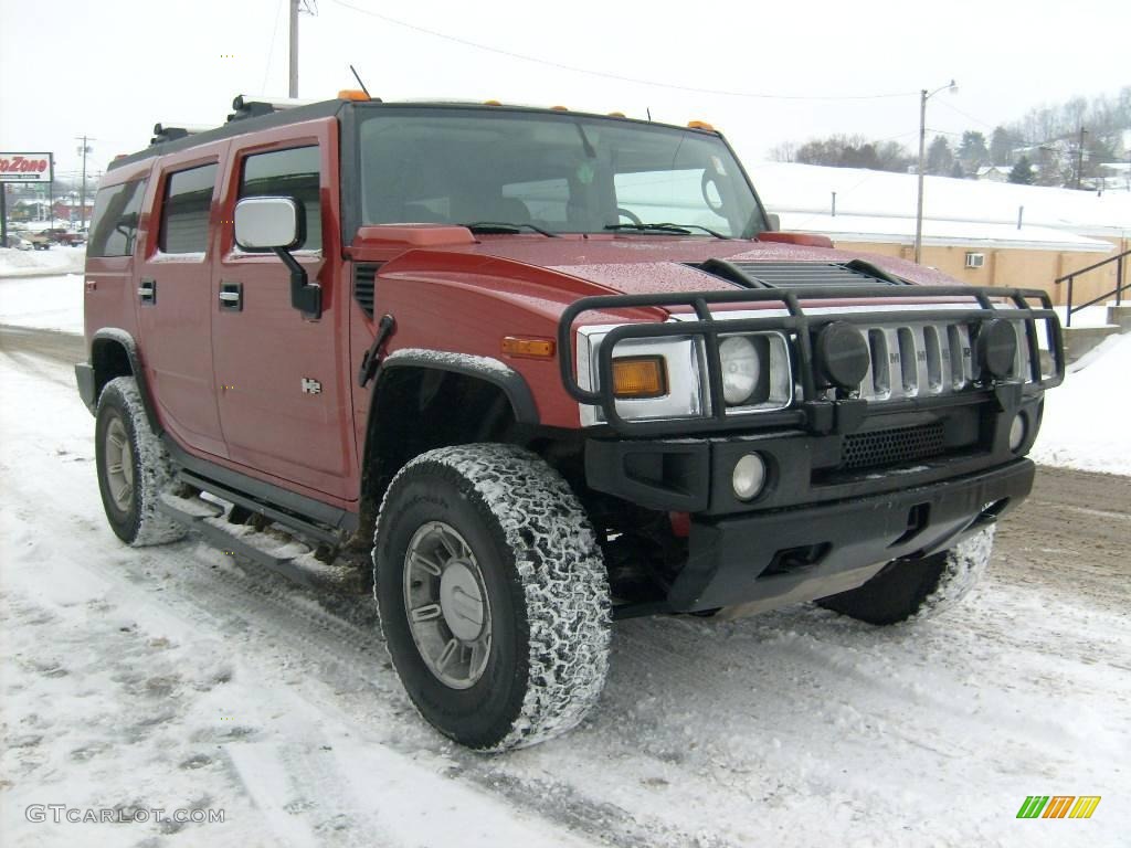 2003 H2 SUV - Sunset Orange Metallic / Wheat photo #6