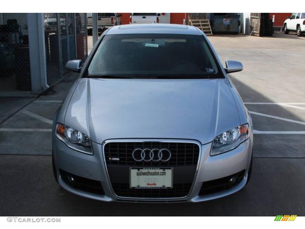 2008 A4 2.0T Sedan - Light Silver Metallic / Black photo #6