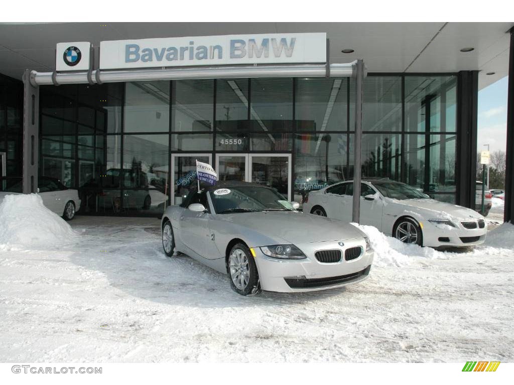 2006 Z4 3.0i Roadster - Titanium Silver Metallic / Black photo #2