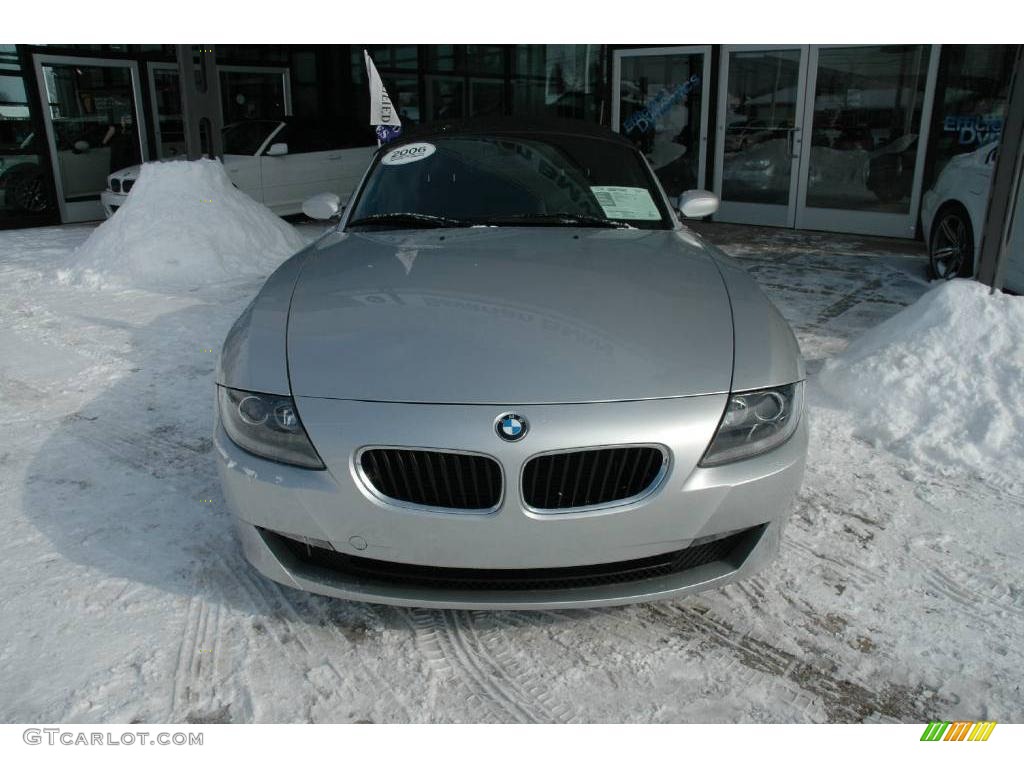 2006 Z4 3.0i Roadster - Titanium Silver Metallic / Black photo #3