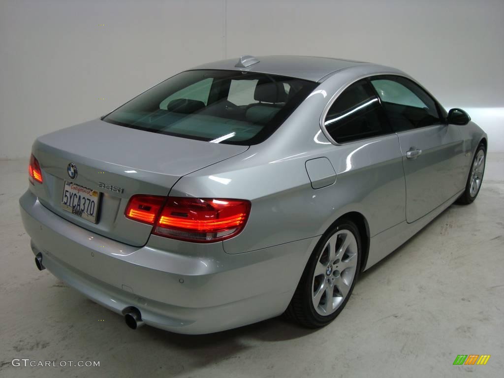 2007 3 Series 335i Coupe - Titanium Silver Metallic / Grey photo #6