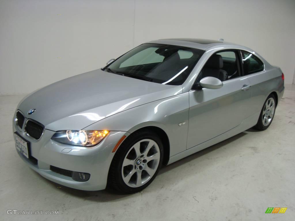 2007 3 Series 335i Coupe - Titanium Silver Metallic / Grey photo #11
