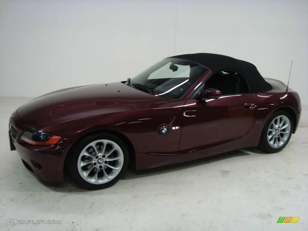 2003 Z4 2.5i Roadster - Merlot Red Metallic / Black photo #33