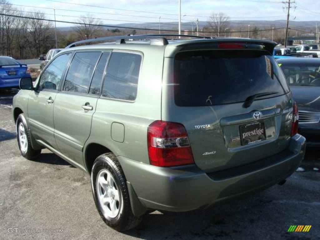 2007 Highlander 4WD - Oasis Green Pearl / Ash Gray photo #4