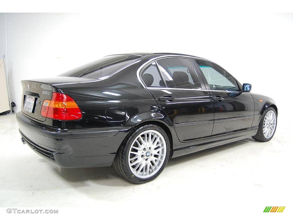 2002 3 Series 330i Sedan - Black Sapphire Metallic / Grey photo #7