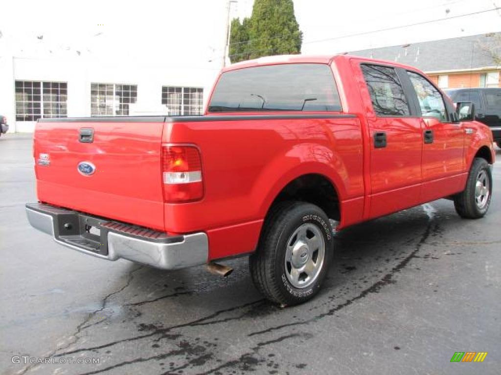 2005 F150 XLT SuperCrew - Bright Red / Tan photo #5