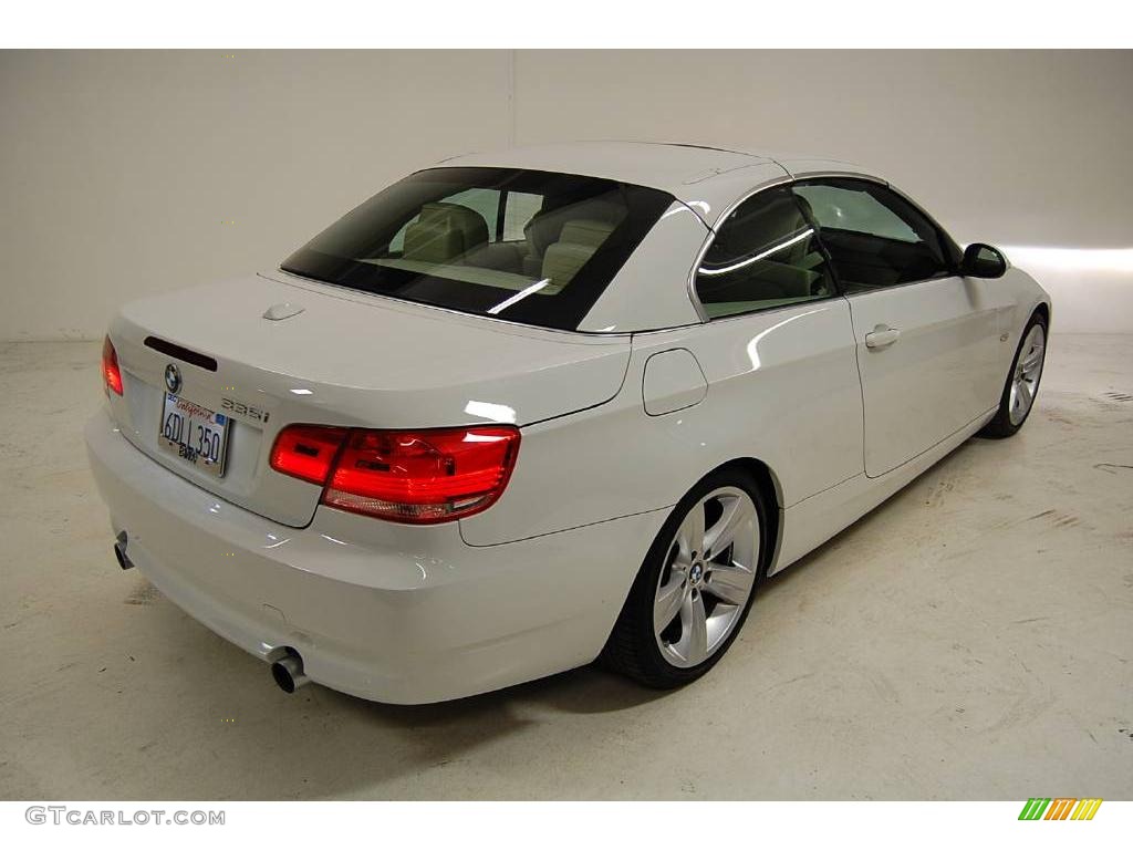 2008 3 Series 335i Convertible - Alpine White / Beige photo #6