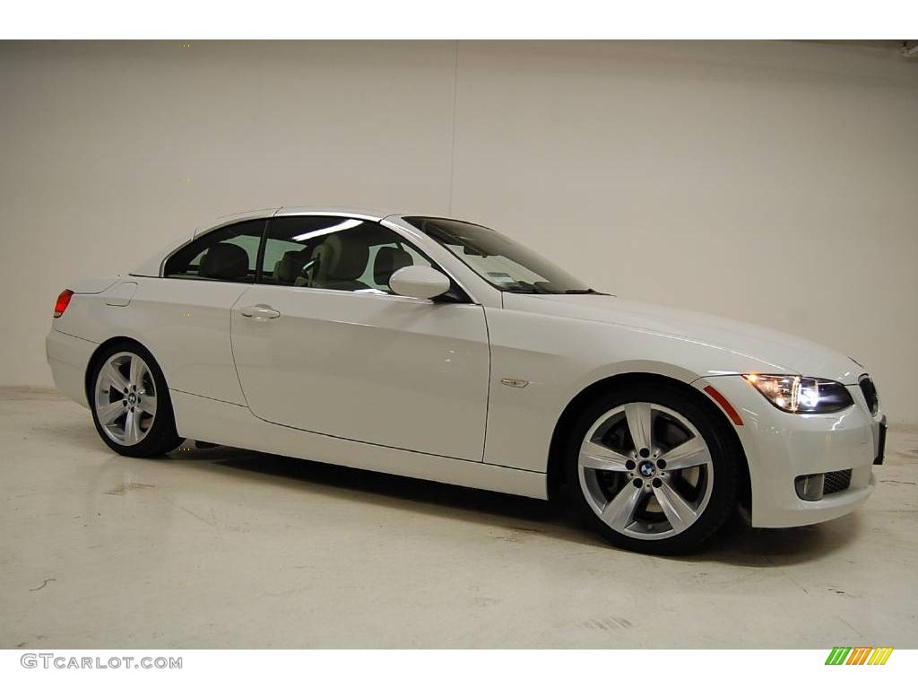 2008 3 Series 335i Convertible - Alpine White / Beige photo #12